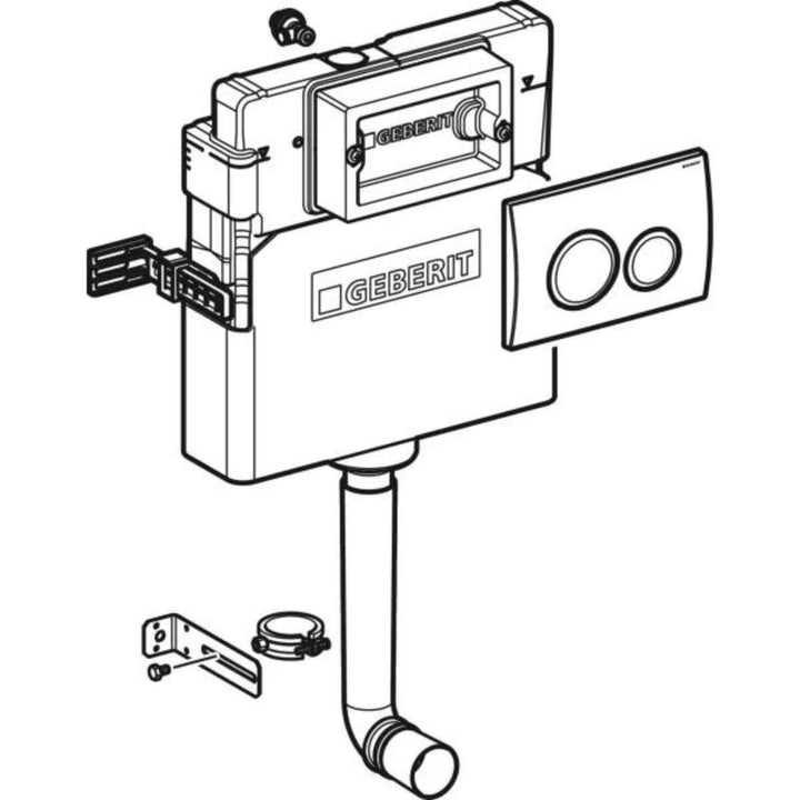 109103212 - Geberit Delta 12cm Concealed Dual Flush Cistern with Delta20 Flush Plate - 109103212 - Coa Living