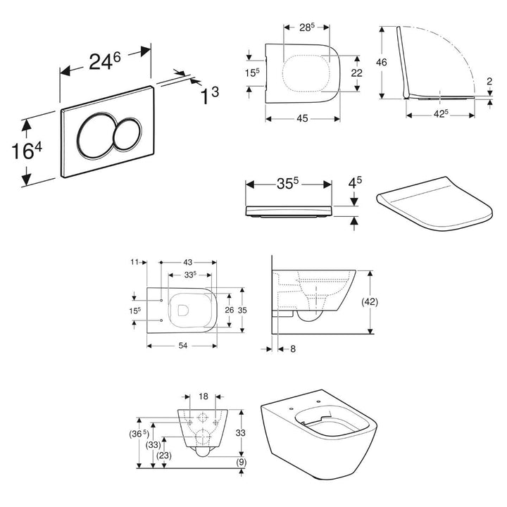 118349211 - Geberit Smyle Wall Hung WC Bundle - 118349211 - Coa Living