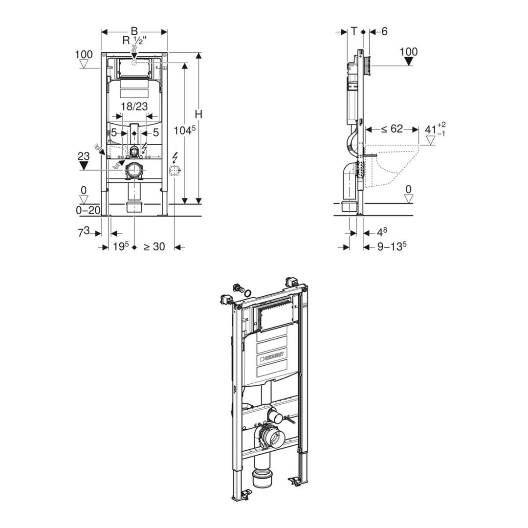 118349211 - Geberit Smyle Wall Hung WC Bundle - 118349211 - Coa Living