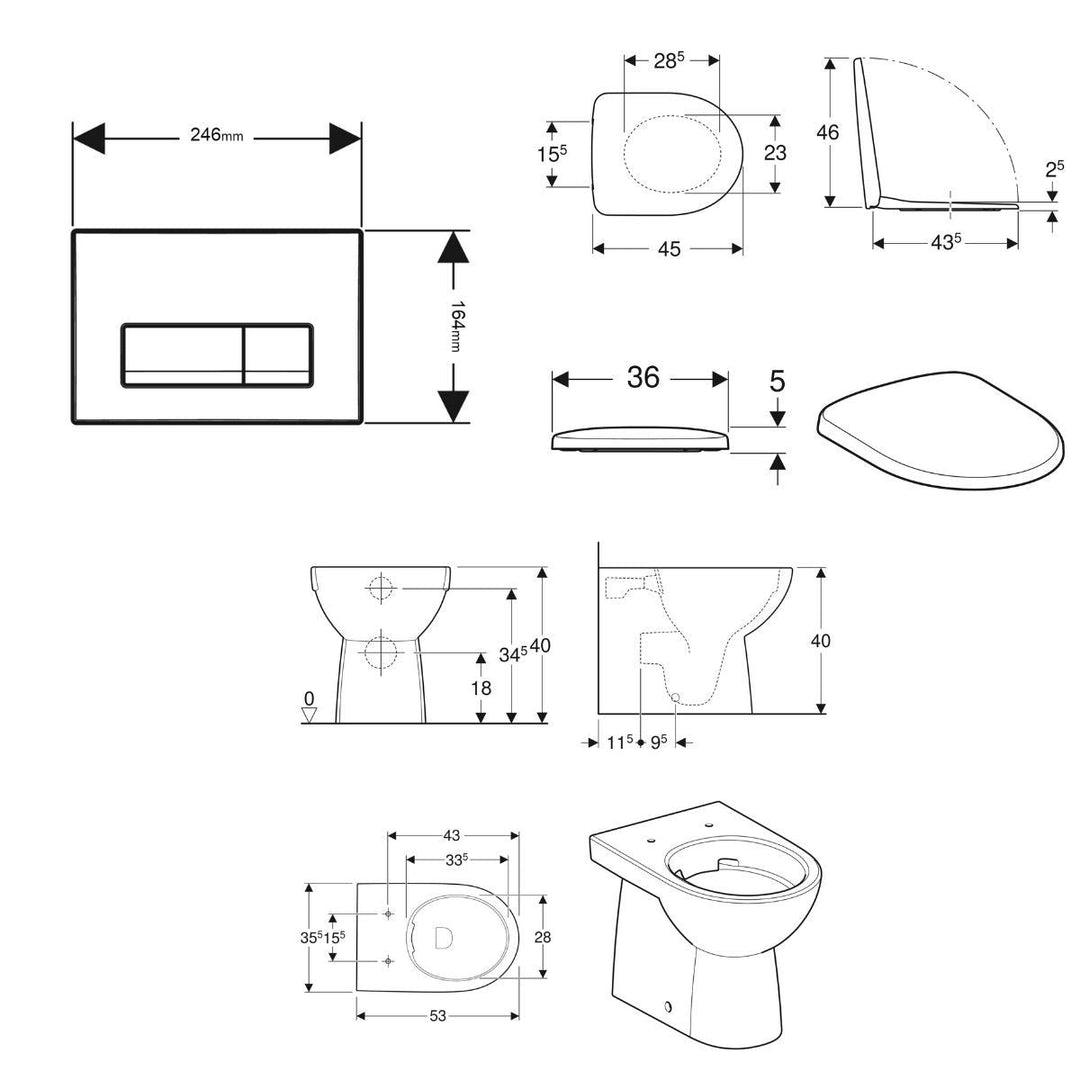 118350211 - Geberit Selnova Back to Wall WC Bundle - 118350211 - Coa Living