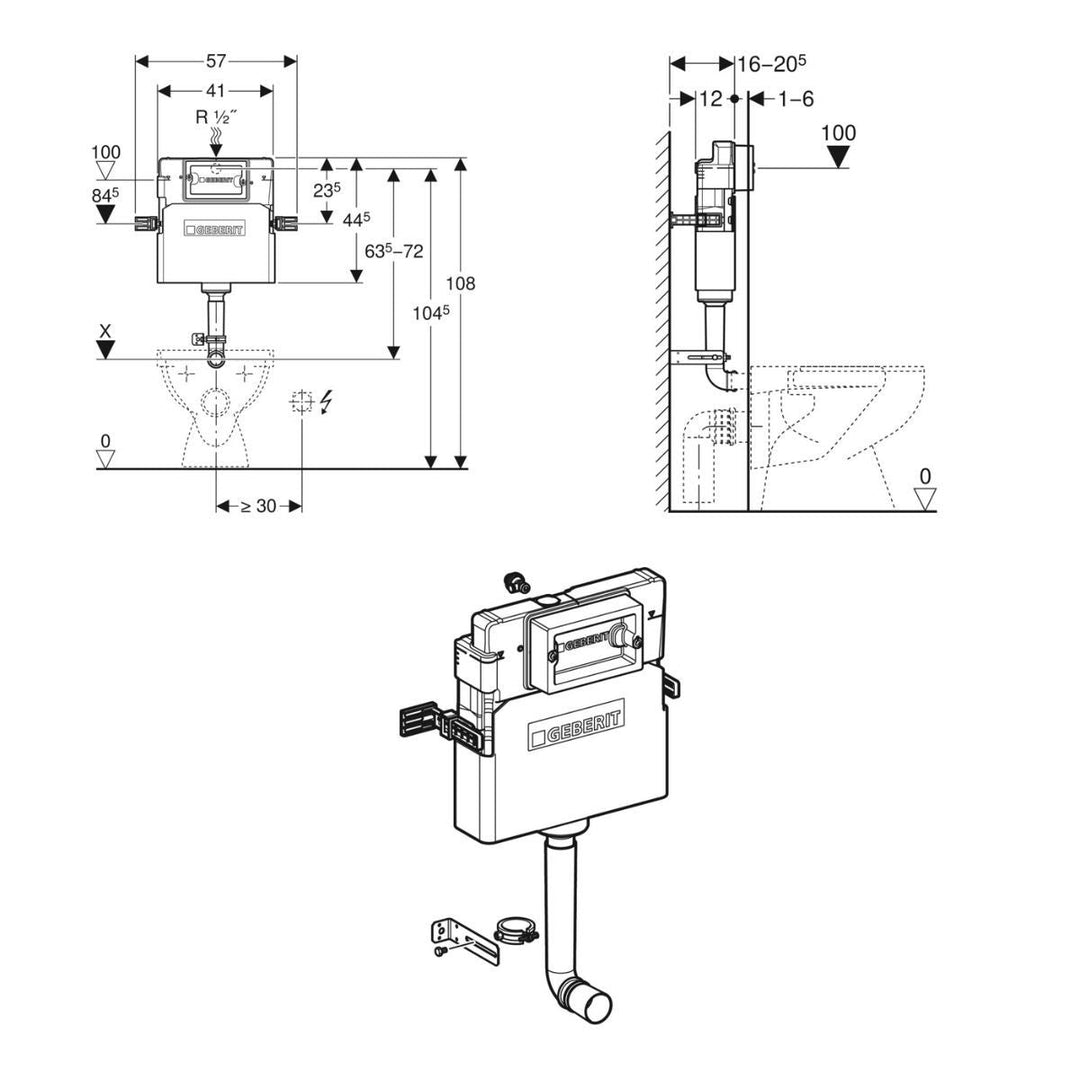 118350211 - Geberit Selnova Back to Wall WC Bundle - 118350211 - Coa Living