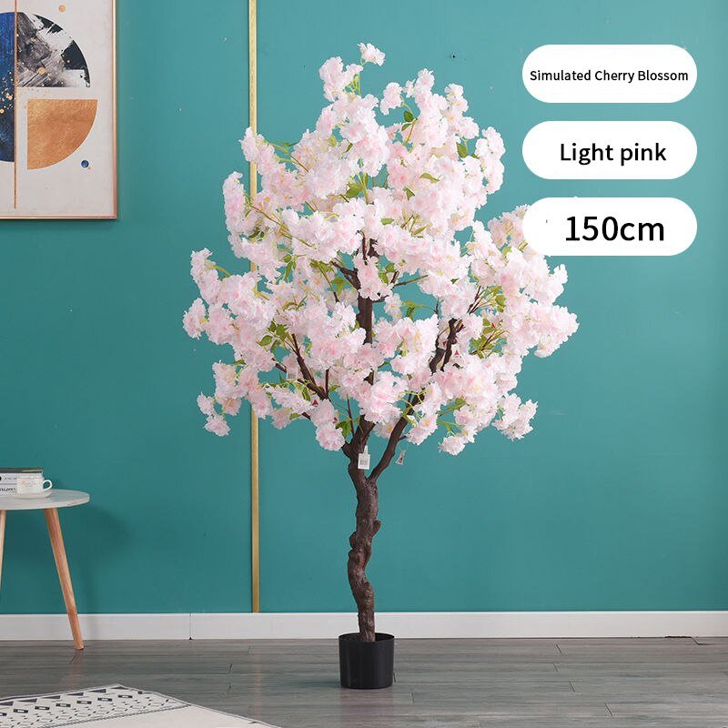 14:1052#Light pink 150cm - Artificial Indoor Cherry Tree 50 to 200cm, 3 colours - Coa Living