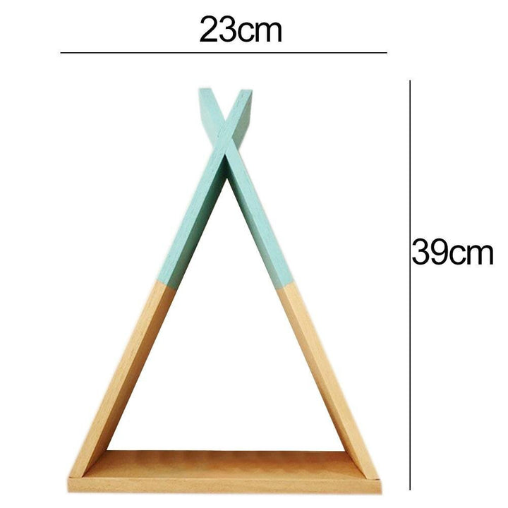 14:1052#Pink - Tippe Contemporary Wooden Triangle Tent Shape Shelf - Coa Living