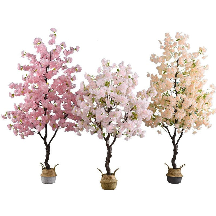 14:173#Champagne 50cm - Artificial Indoor Cherry Tree 50 to 200cm, 3 colours - Coa Living