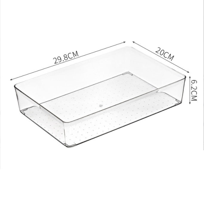 14:173#large-square box - Clear Plastic Organisation Boxes - Coa Living