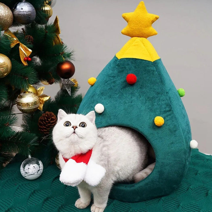 14:175;5:361385 - Christmas Tree Shape Felt Pet Nest - Coa Living