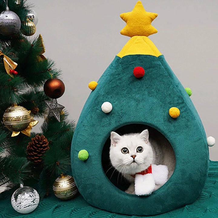 14:175;5:361385 - Christmas Tree Shape Felt Pet Nest - Coa Living