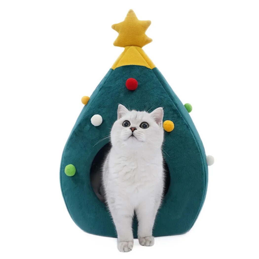 14:175;5:361385 - Christmas Tree Shape Felt Pet Nest - Coa Living