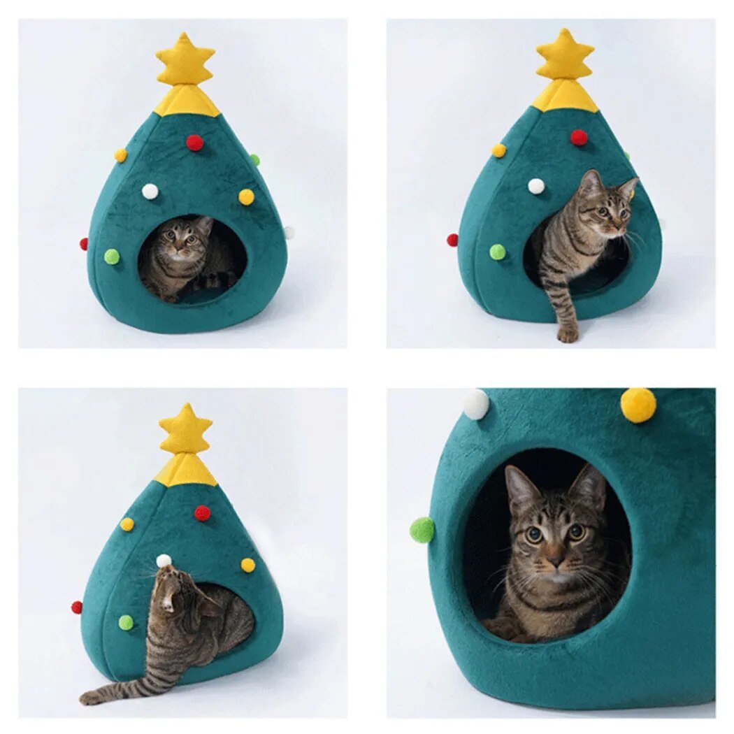 14:175;5:361385 - Christmas Tree Shape Felt Pet Nest - Coa Living