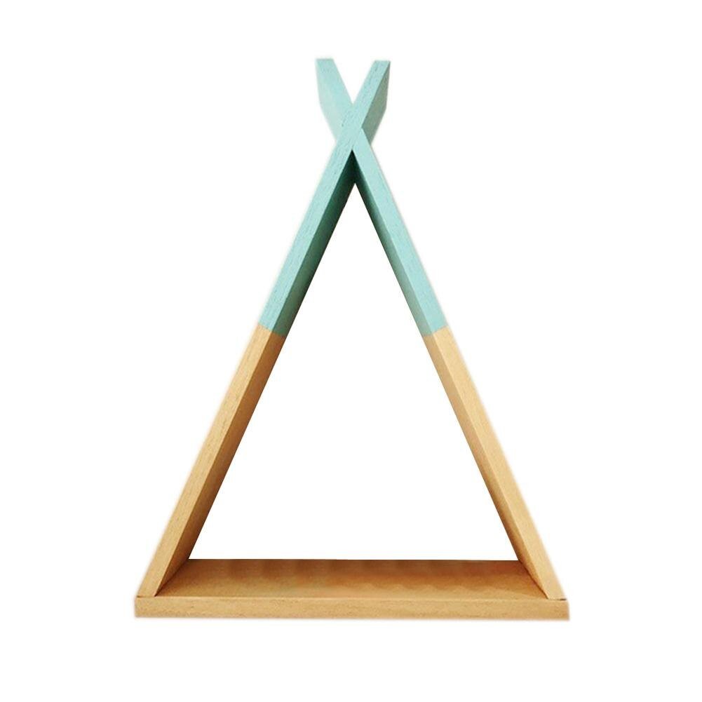 14:175#Green - Tippe Contemporary Wooden Triangle Tent Shape Shelf - Coa Living