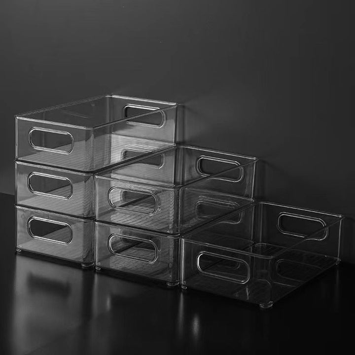 14:193#Stackable style - Clear Plastic Organisation Boxes - Coa Living