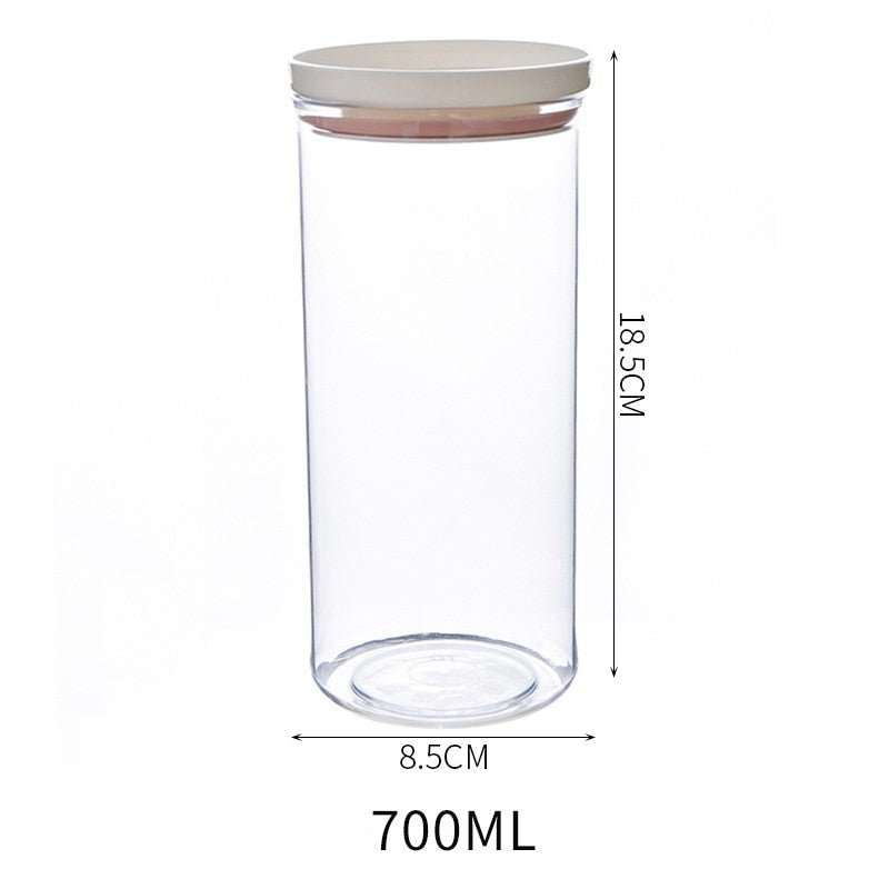 14:200003699#Pink 700ml-1pcs - Kitchen Storage Containers with Coloured Seals - Coa Living