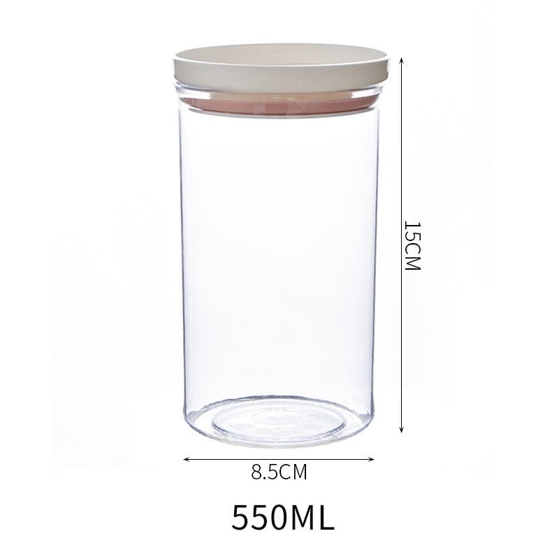 14:200004889#Pink 550ml-1pcs - Kitchen Storage Containers with Coloured Seals - Coa Living