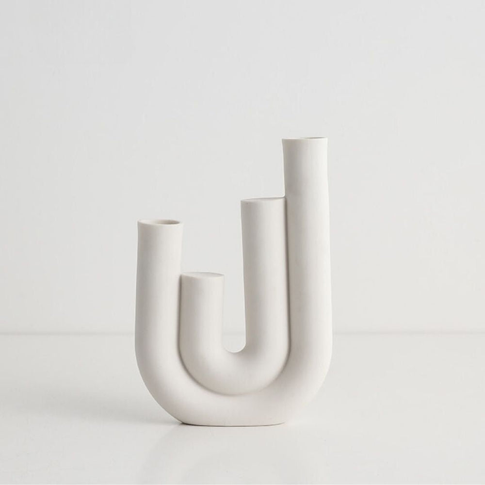 14:200006151#A Unsteady standing - Afkom Nordic Style Organic Ceramic Candlestick Vase Ornaments - Coa Living