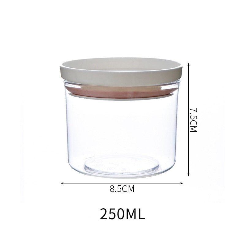 14:200006151#Pink 250ml-1pcs - Kitchen Storage Containers with Coloured Seals - Coa Living