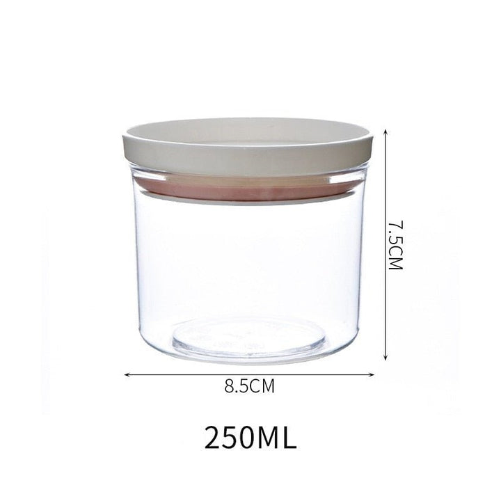 14:200006151#Pink 250ml-1pcs - Kitchen Storage Containers with Coloured Seals - Coa Living