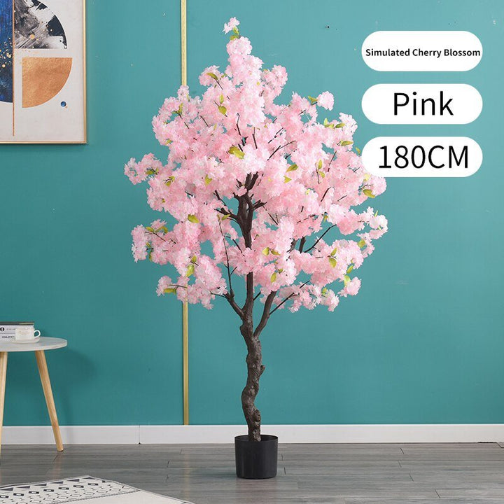 14:200006156#Pink 180cm - Artificial Indoor Cherry Tree 50 to 200cm, 3 colours - Coa Living