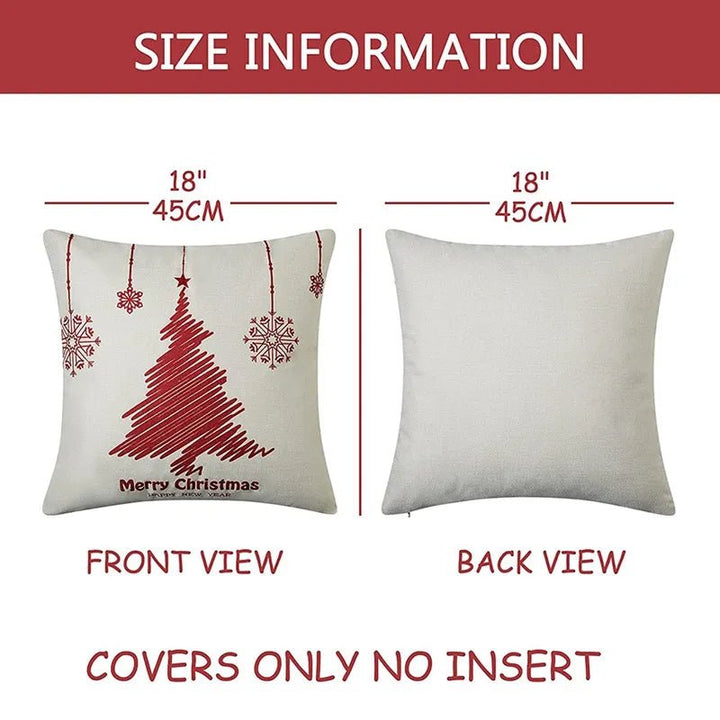 14:200070701#as shown - Alaska Set of 4 Christmas Pillow Covers 18 x 18cm - Coa Living