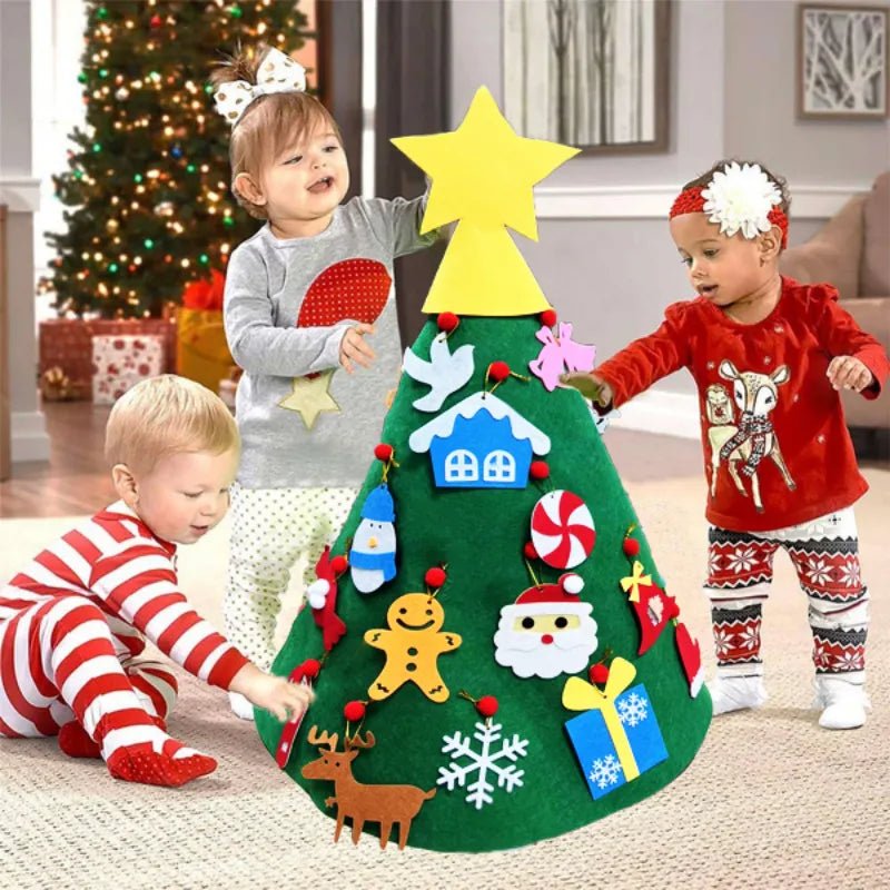 14:202422806#3D-26pcs ornaments;200321264:202637857#65cm-100cm - 3D Felt Christmas Tree with Decorations for Children - Coa Living