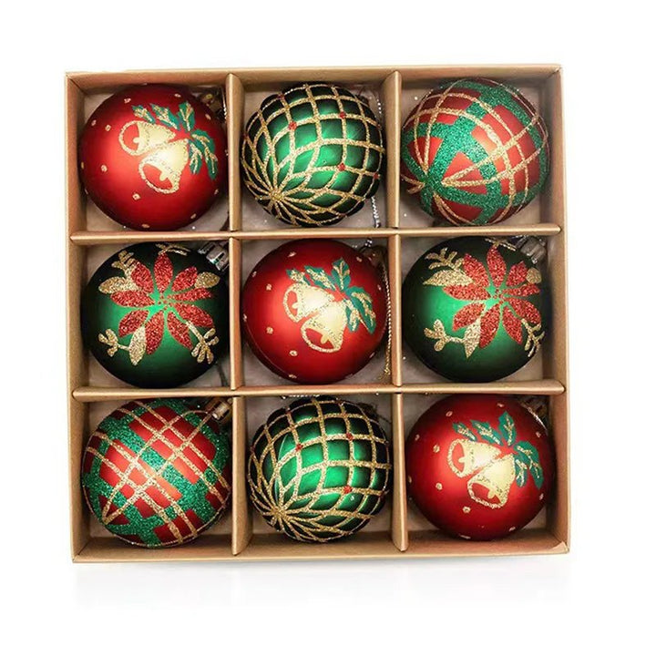 14:202422806#A;200325265:202624851#6cm - Papa Noel Pack of 9 Christmas Tree Baubles - Coa Living