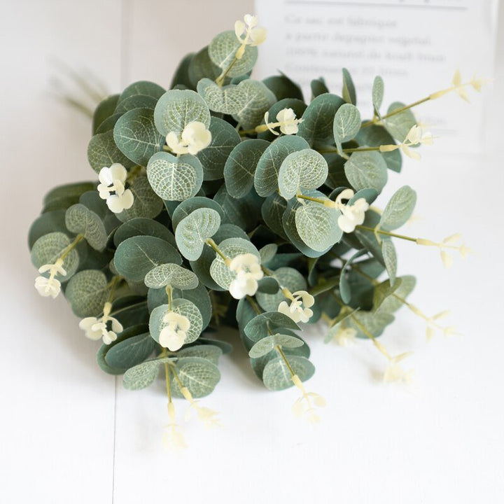 14:350850#Green - Artificial Eucalyptus Leaves with Short Stems - Coa Living