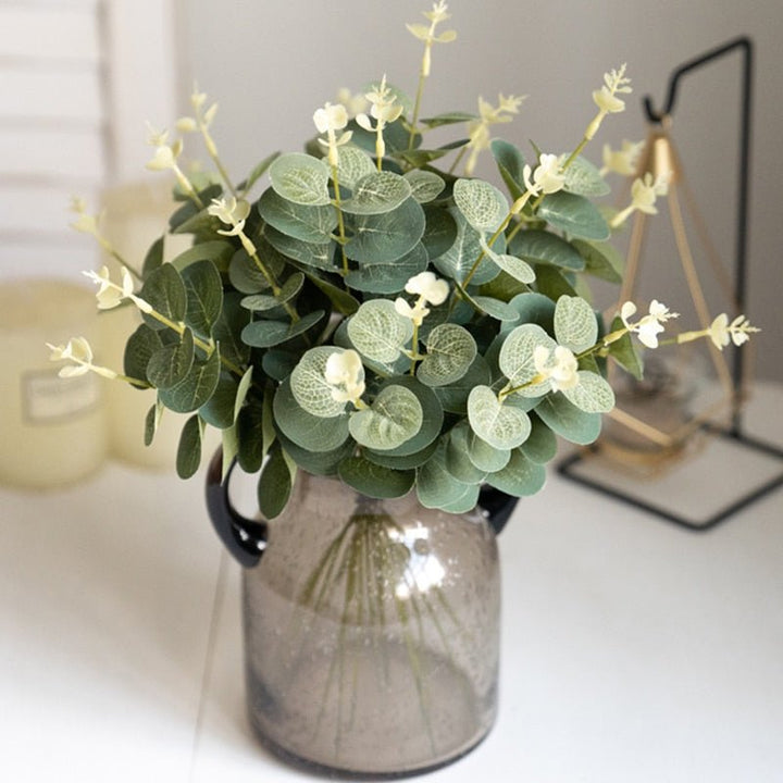 14:350850#Green - Artificial Eucalyptus Leaves with Short Stems - Coa Living