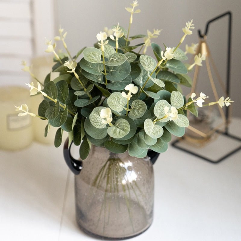 14:350850#Green - Artificial Eucalyptus Leaves with Short Stems - Coa Living