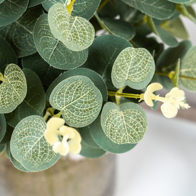 14:350850#Green - Artificial Eucalyptus Leaves with Short Stems - Coa Living