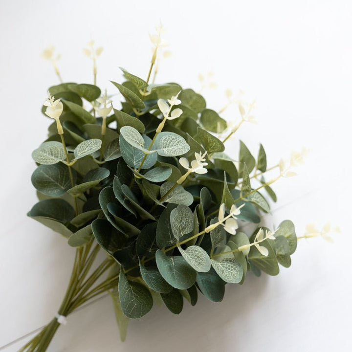 14:350850#Green - Artificial Eucalyptus Leaves with Short Stems - Coa Living