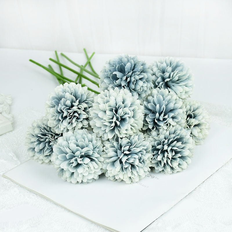 14:350852#G;5:100014066#3pcs - Artificial Silk Pom Pom Round Flowers with Stems - Coa Living