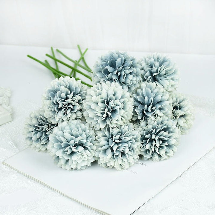 14:350852#G;5:100014066#3pcs - Artificial Silk Pom Pom Round Flowers with Stems - Coa Living