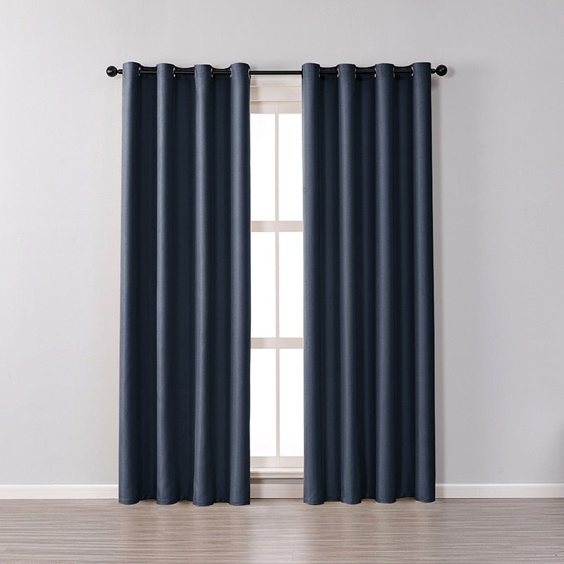 14:496#Deep Blue;5:200008330#W100x250cm 1pc;926:200011761#1.Rod Pocket - Kattegat Modern Curtains with Rail Fastening Options in Deep Ocean Blue - Coa Living