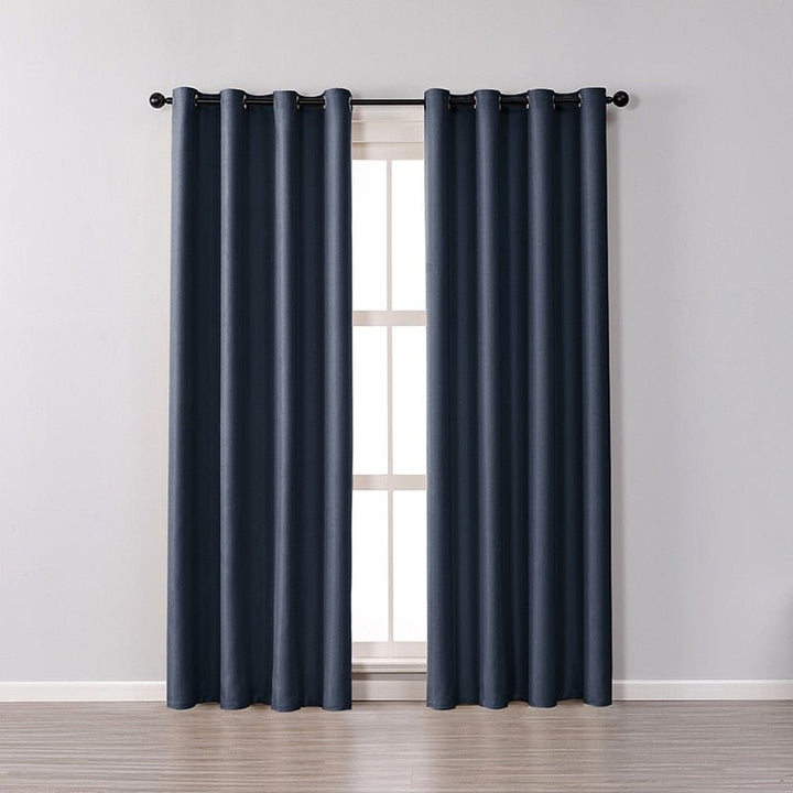 14:496#Deep Blue;5:200008330#W100x250cm 1pc;926:200011761#1.Rod Pocket - Kattegat Modern Curtains with Rail Fastening Options in Deep Ocean Blue - Coa Living