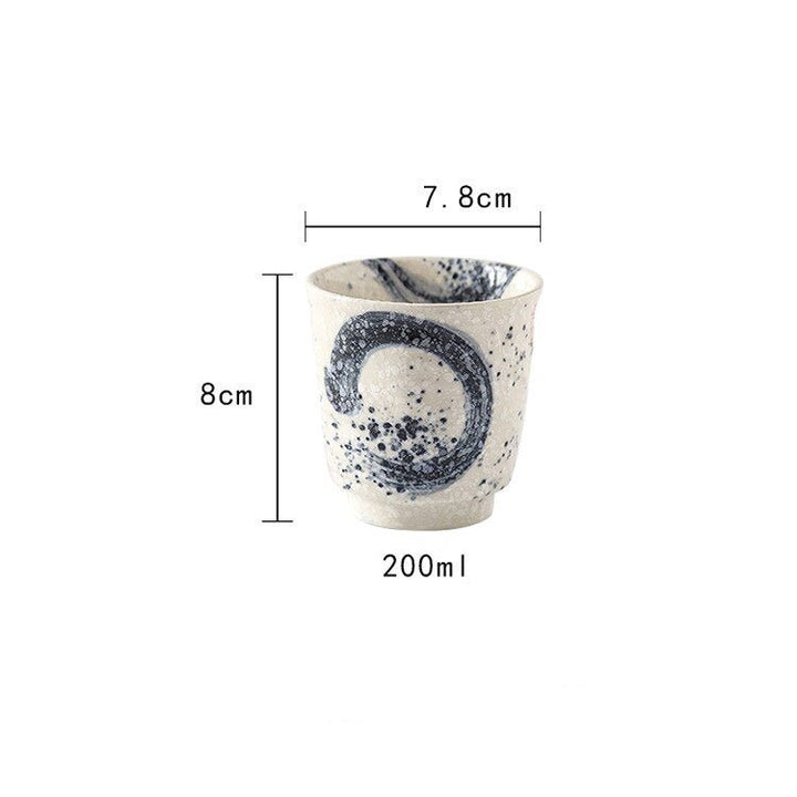 14:496#H;26:200007972 - Haruki Japanese Natural Texture Ceramic Tea Cups in White - Coa Living