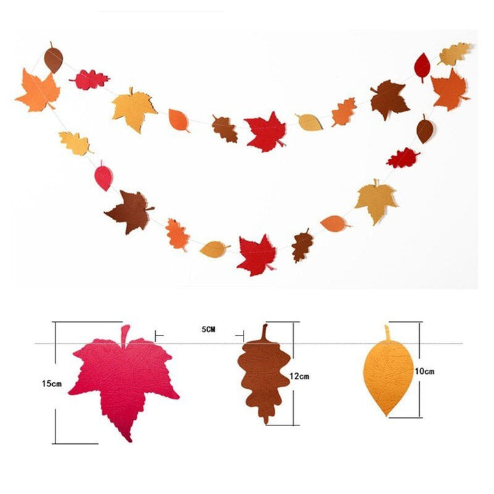 14:771#4m leaves - Autumn Gold Artificial Autumn Leaves Hanging Garlands - Coa Living