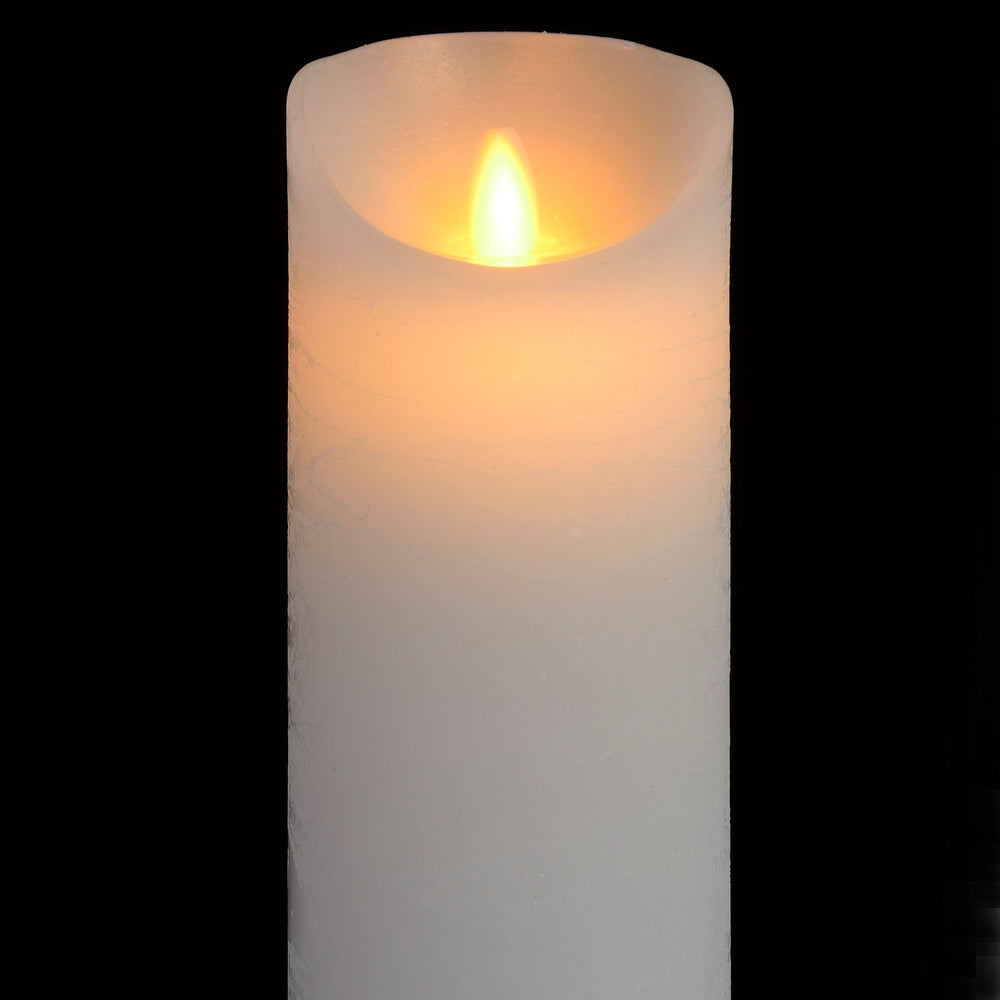 18086 - Luxe Collection White Flickering Flame LED Wax Candle - Coa Living