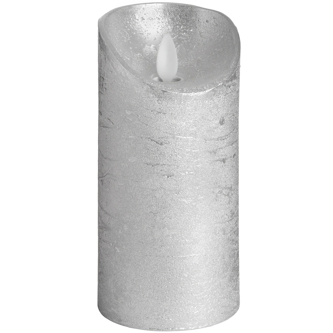 18747 - Luxe Collection Silver Flickering Flame LED Wax Candle - Coa Living