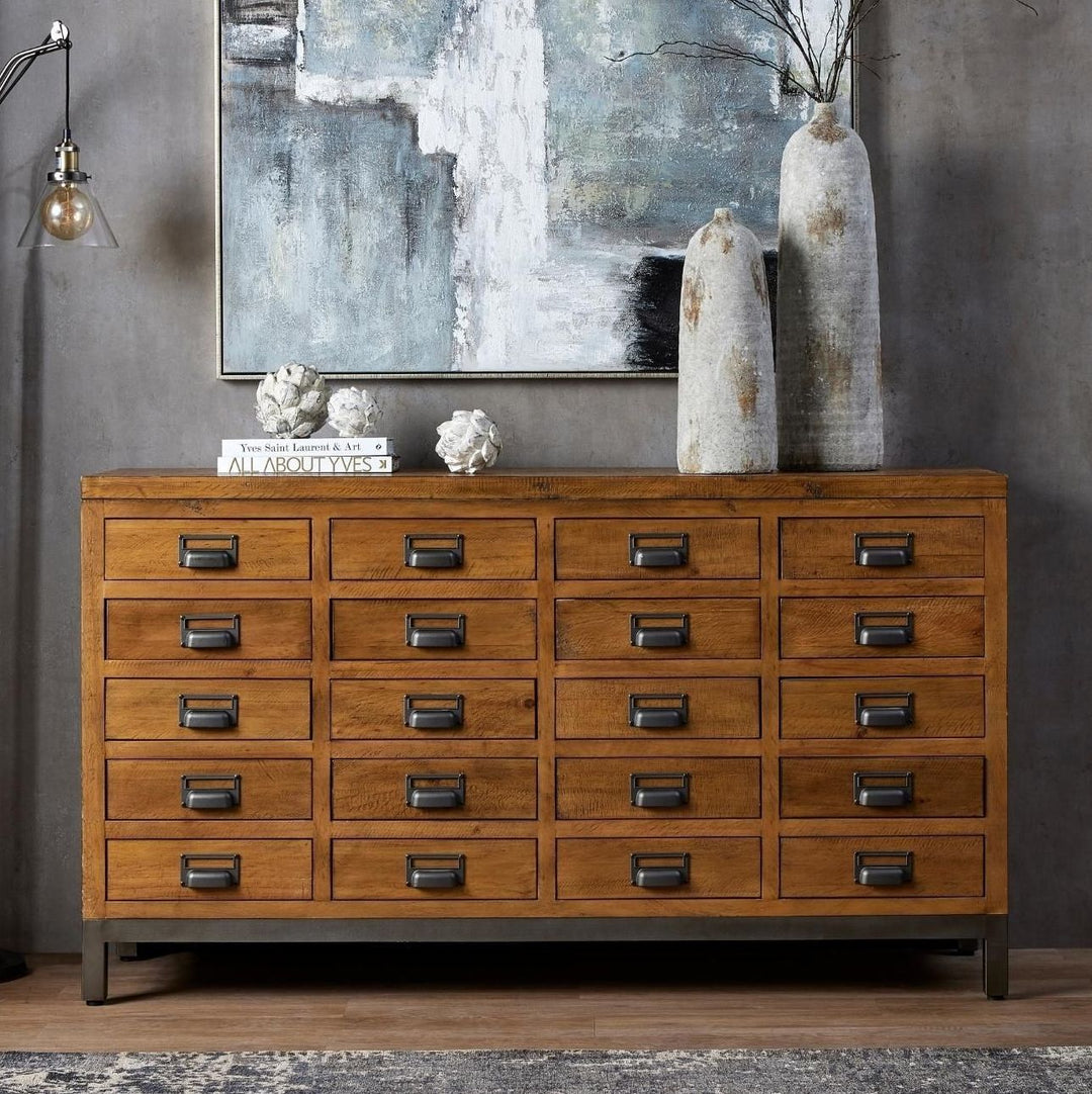 19529 - Merchantesa Industrial Style Chest of 20 Drawers - Coa Living