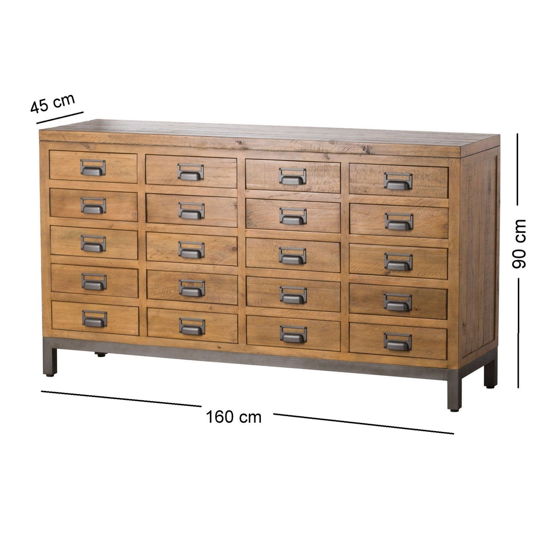 19529 - Merchantesa Industrial Style Chest of 20 Drawers - Coa Living