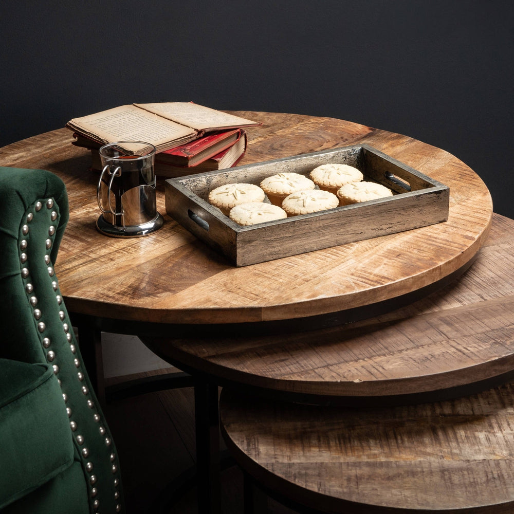 19989 - Set of Three Industrial Tables - Coa Living