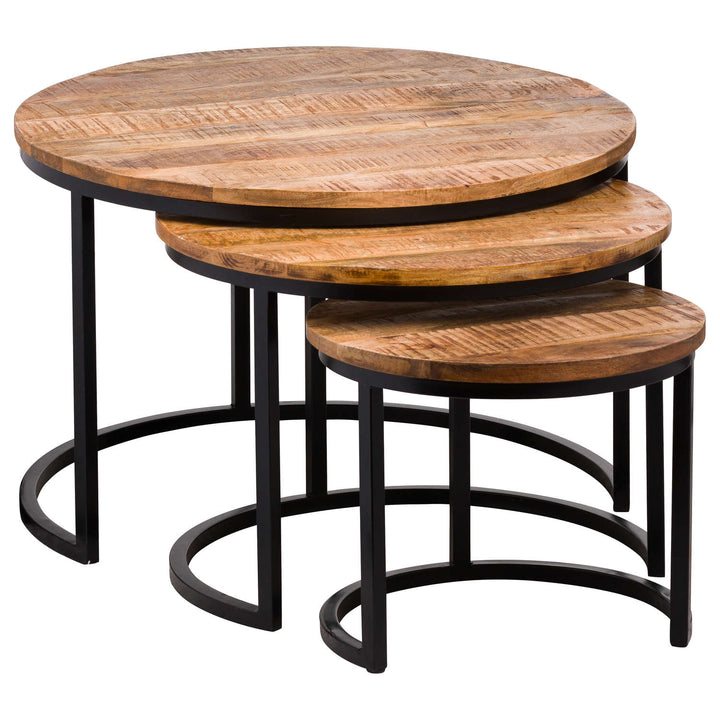 19989 - Set of Three Industrial Tables - Coa Living