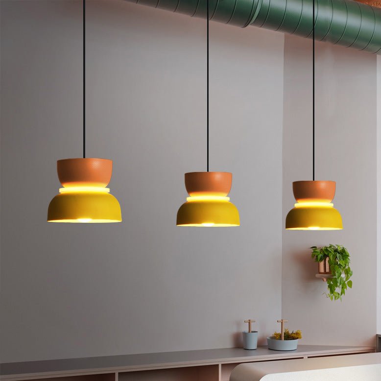 200000531:365458#Medium size;14:200004890#DOWN gray;249:200006305#UP orange - Henry Minimal Customisable Colourful Pendant Lamp Medium - Coa Living