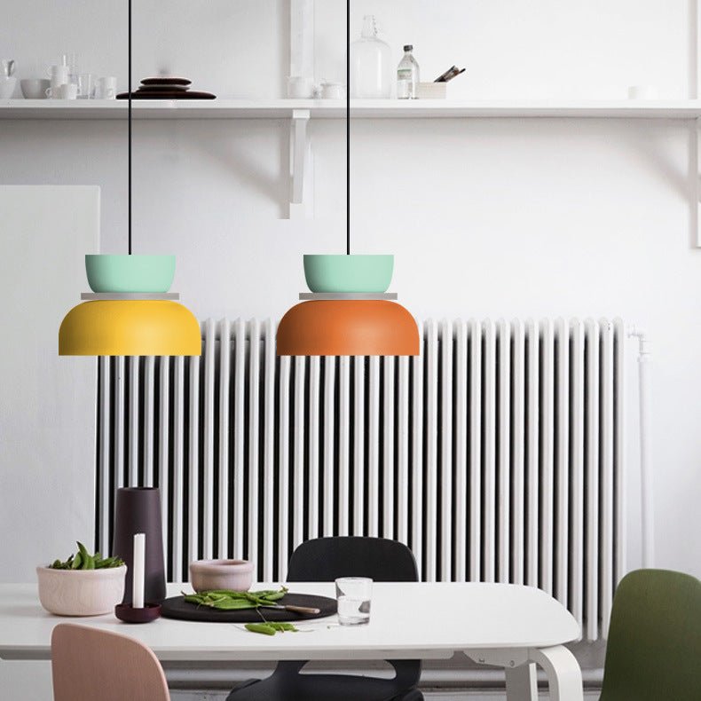 200000531:365458#Medium size;14:200004890#DOWN gray;249:200006305#UP orange - Henry Minimal Customisable Colourful Pendant Lamp Medium - Coa Living