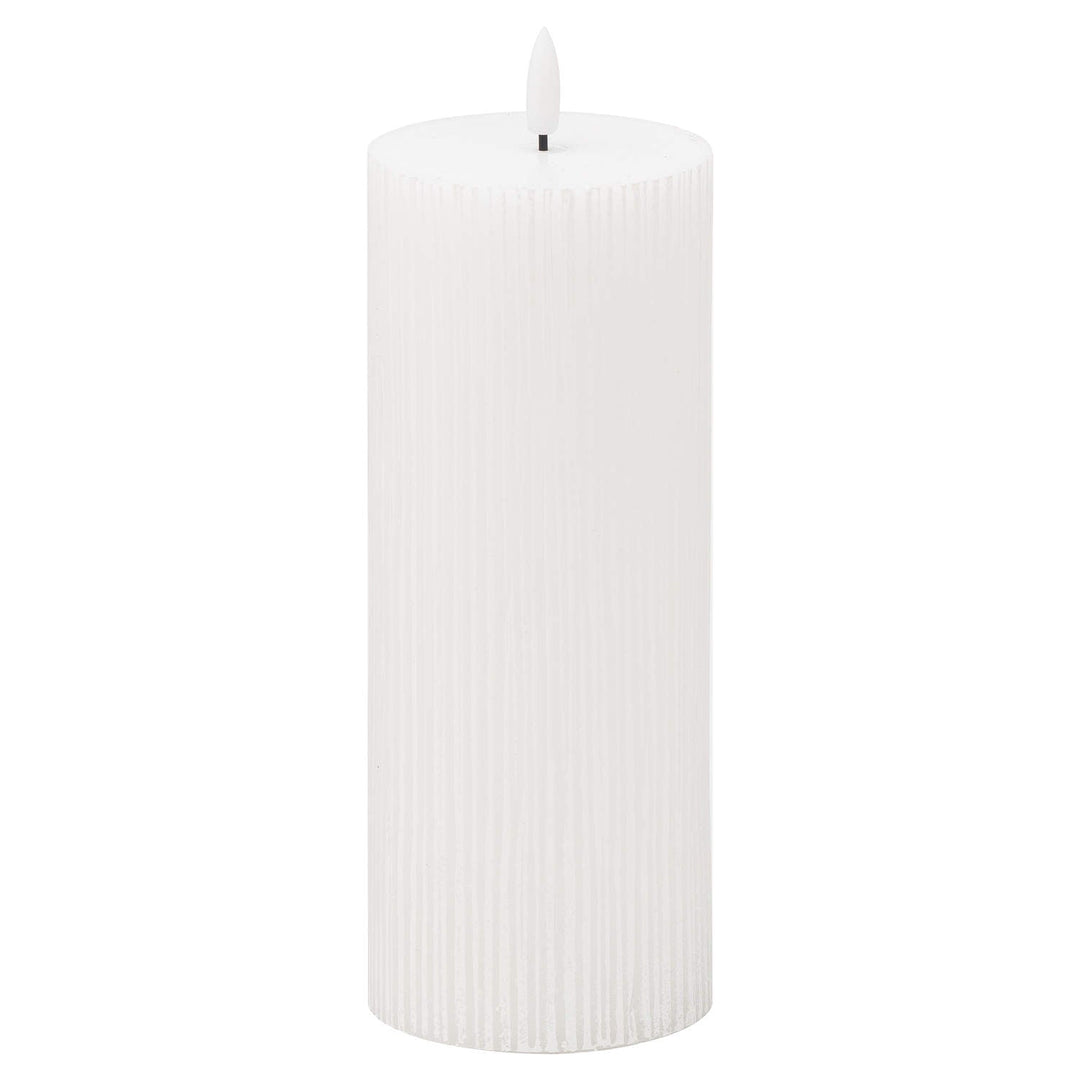 20872 - Luxe Collection Natural Glow Textured Ribbed LED Candle - Coa Living