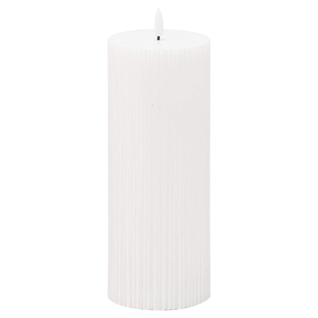 20873 - Luxe Collection Natural Glow Textured Ribbed LED Candle - Coa Living