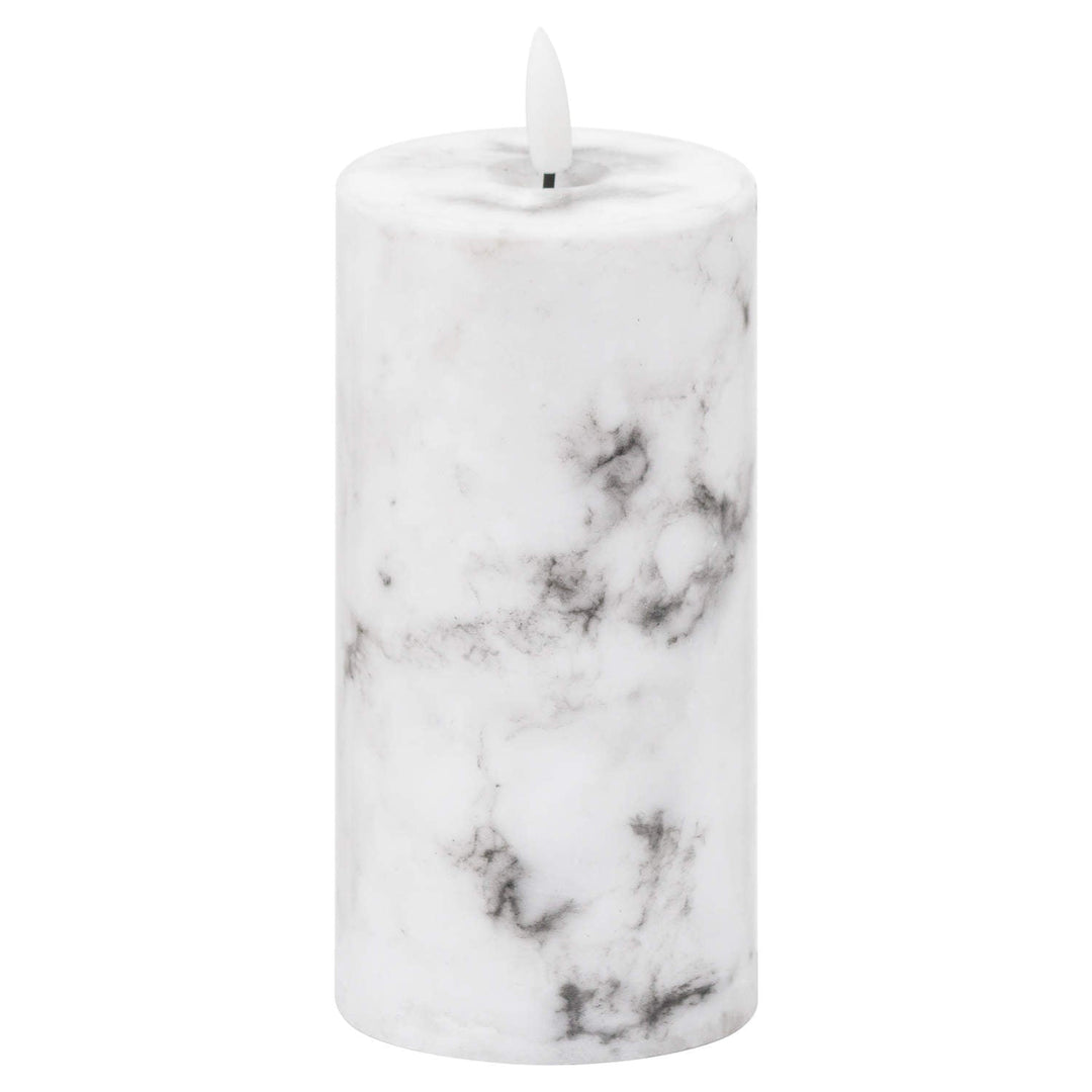 20883 - Luxe Collection Natural Glow Marble Effect LED Candle - Coa Living