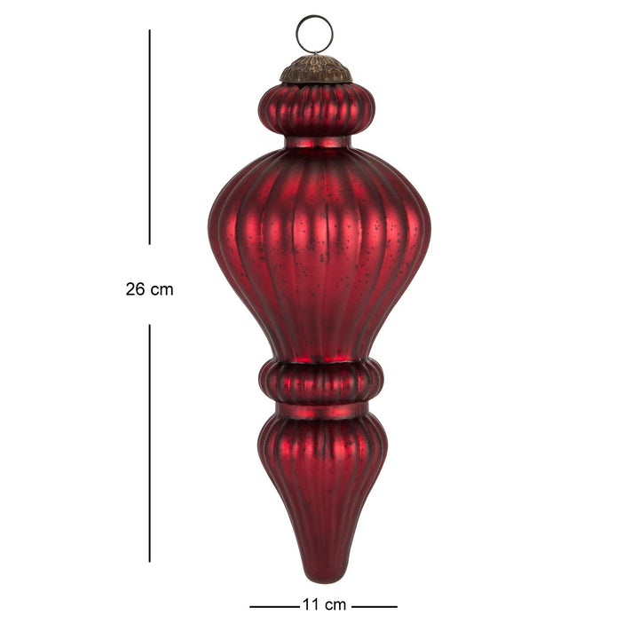 22793 - Chateau Merlot Red Glass Statement Christmas Tree Bauble Collection - Coa Living