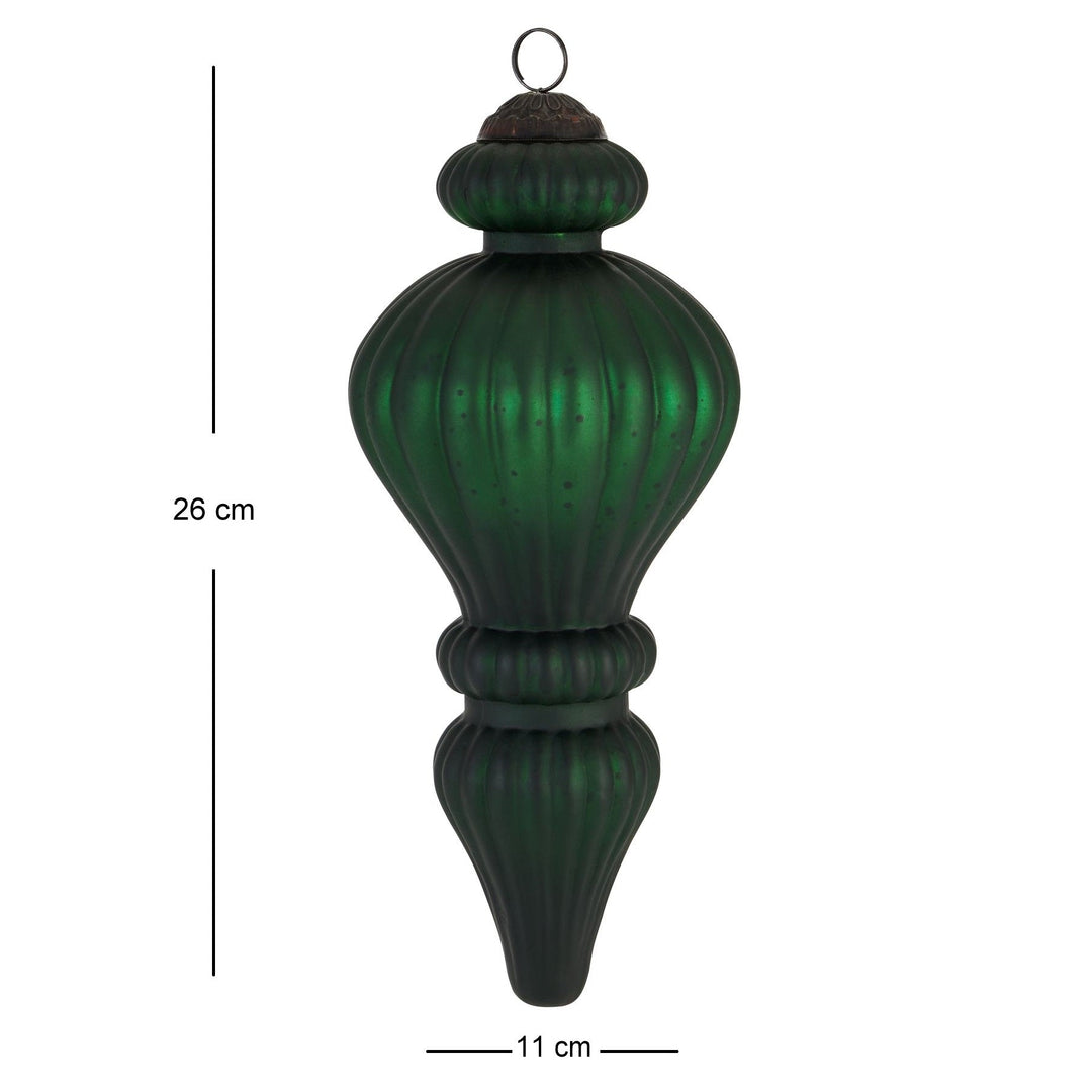 22794 - Foret Verte Green Glass Statement Christmas Tree Bauble Collection - Coa Living