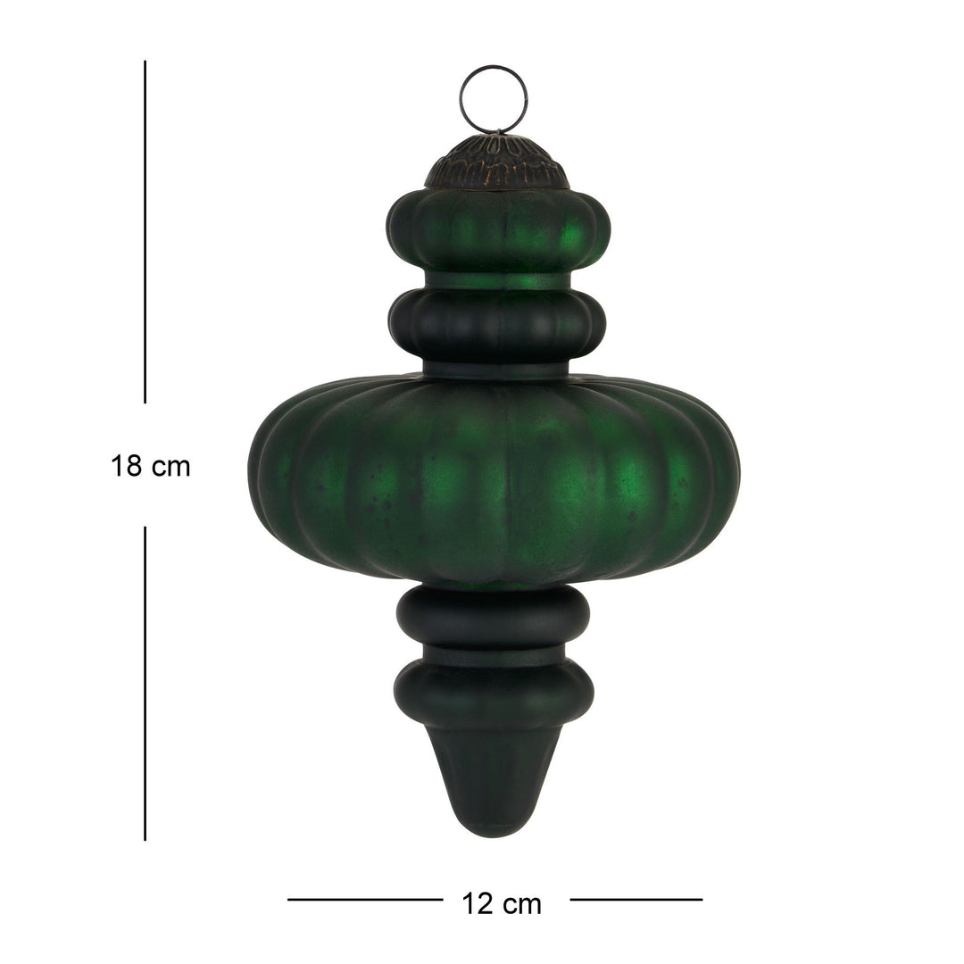 22795 - Foret Verte Green Glass Statement Christmas Tree Bauble Collection - Coa Living