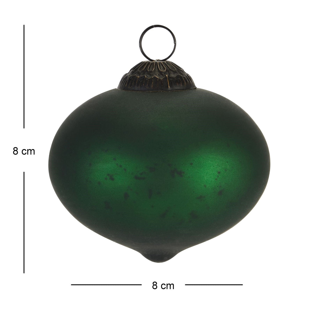 22801 - Foret Verte Green Glass Statement Christmas Tree Bauble Collection - Coa Living